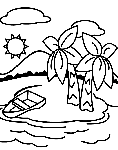 Deserted Island coloring page