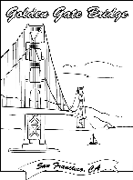Golden Gate Bridge coloring page