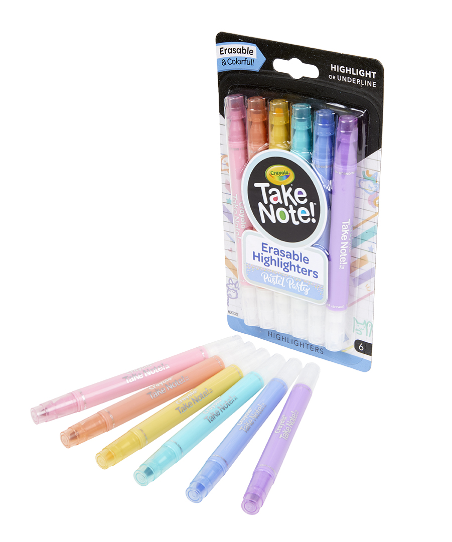 3 confezioni varietà Crayola prendere nota Lavabile Penne e Evidenziatori Cancellabile 