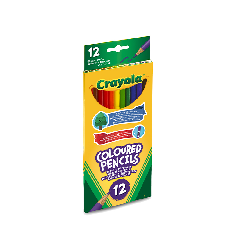5 scatole per lotto NUOVO-Crayola 12ct pre-affilato matite colorate 