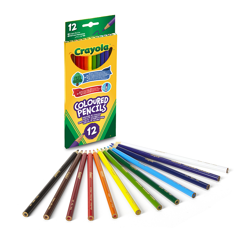 12 non tossico affilato Matite Crayola MATITE COLORATE 
