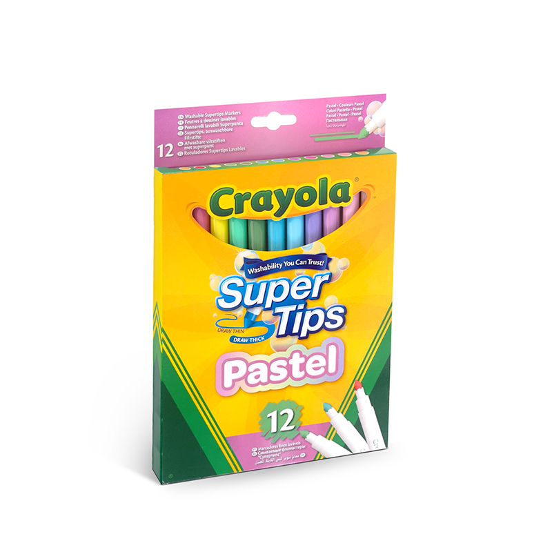 12 Superpunta Lavabili Colori Pastello Crayola 11278 Merchandising Crayola 