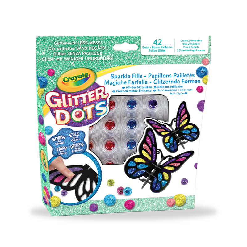 Crayola 11266 Merchandising Crayola Glitter Dots Magiche Farfalle 