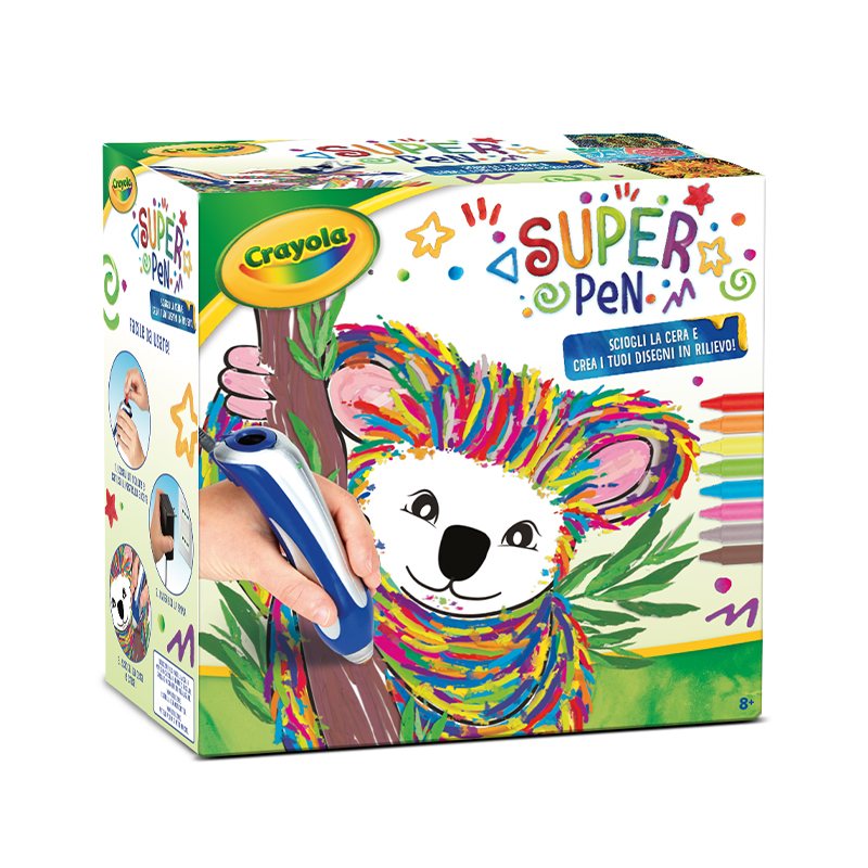 Crayola pastelli set superpen super pen koala crayola gioco didattica per bambini 