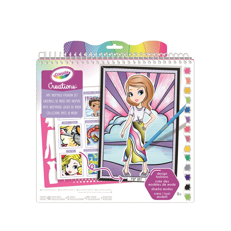 Crayola Crayola Creations Album da Colorare Collezione Arte e Moda Attività Creativa 