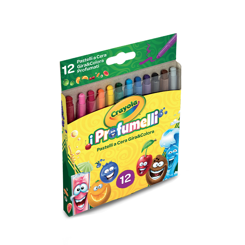 Crayola 11262 Merchandising Crayola I Profumelli 12 Pastelli A Cera Gira & Colora Pro 