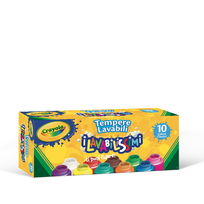 Crayola Merchandising Crayola 10 Tempere Lavabili Lavabilissimi 