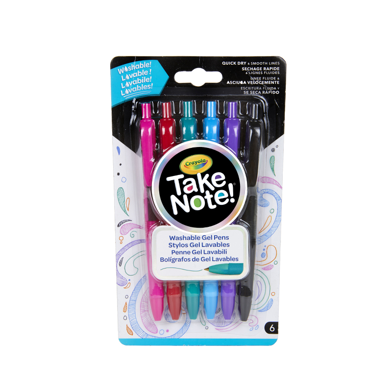 Lavabile Penne Gel 14/Pezzi per Confezione Crayola Crayola Take Nota 
