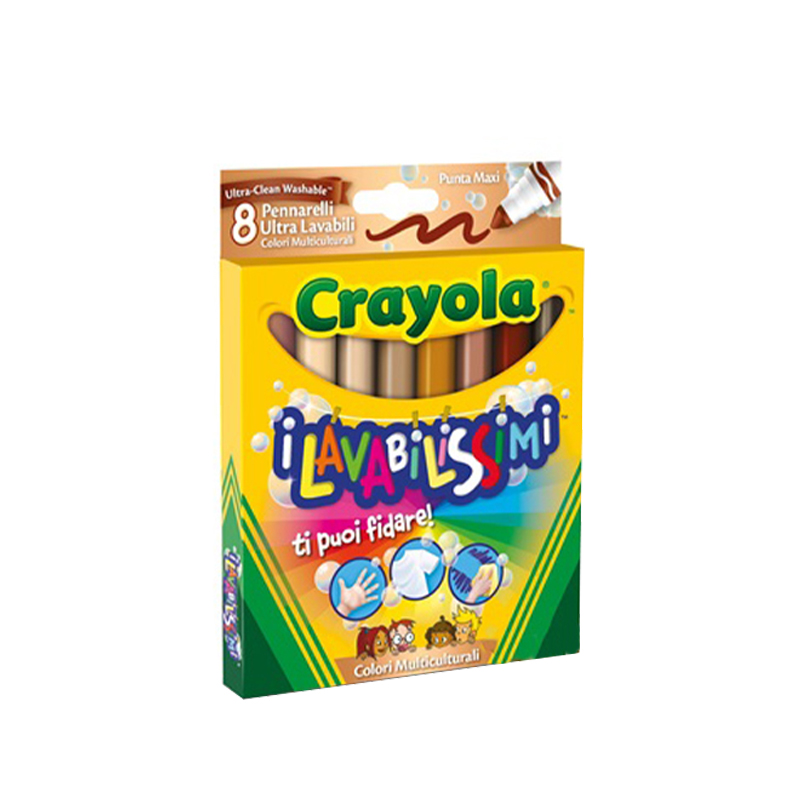 Crayola I Lavabilissimi Crayola Confezione 12 Pennarelli Ultra Lavabili Punta Maxi 